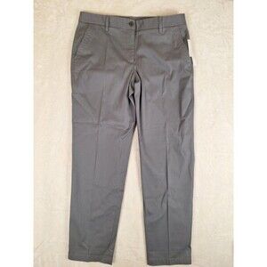 Talbots Women's Gray Relaxed Supersoft Chino Pants 6 Ankle Length Sits Below